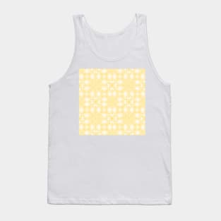 Yellow granny squares over cream Tank Top